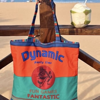 VAUTO Tajlandska nišna mitološka kontrastna platnena torba za outdoor i plažu, ženska tote torba preko ramena s otiskom