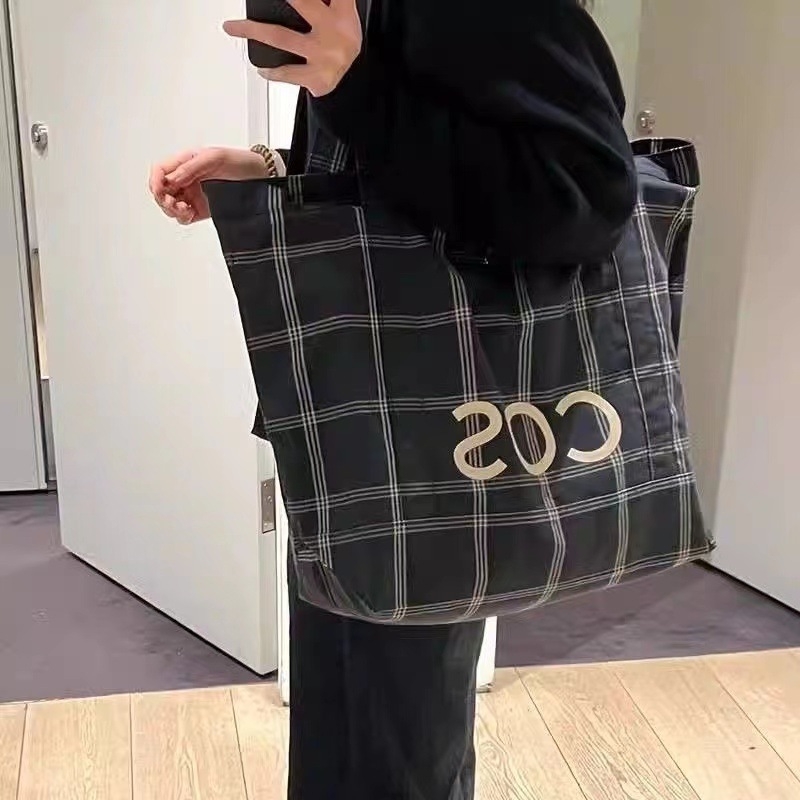 Cos platnena Tote torba s remenom preko ramena, velika kapaciteta za svakodnevnu upotrebu