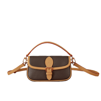 Nano Diane monogram baguette torba od prave kože, mini veličine, preko ramena ili crossbody, ženska mala kvadratna torba