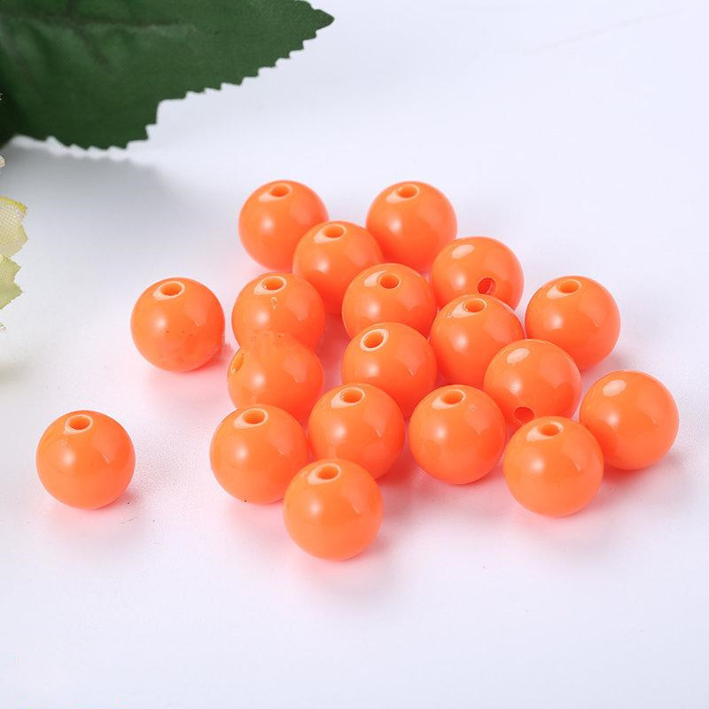 DIY ručno izrađene plastične perle – jednobojne kružne perle, boje poput karamela, ekološki prihvatljive akrilne perle