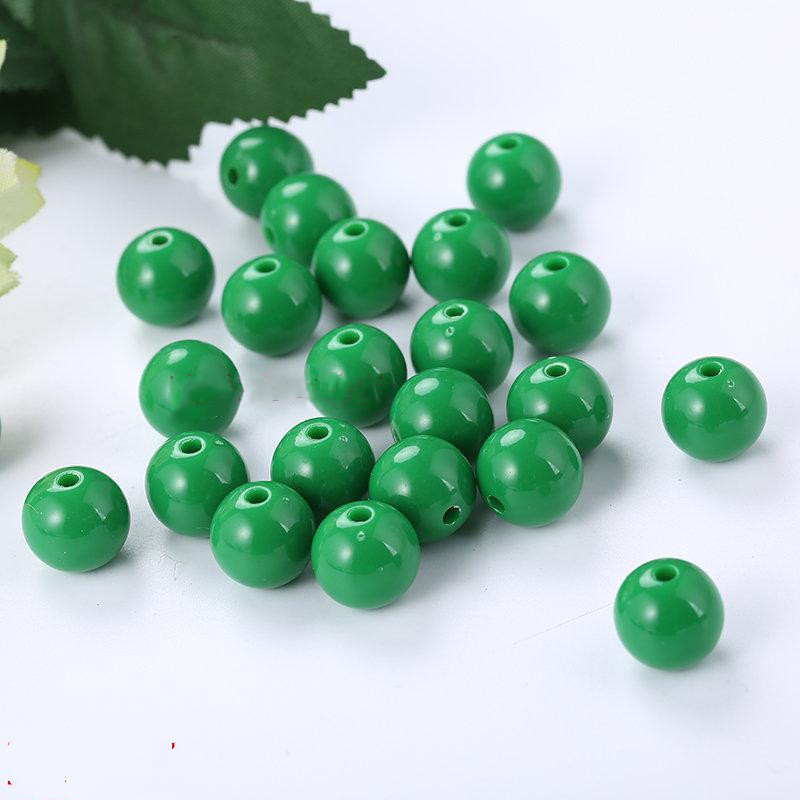 DIY ručno izrađene plastične perle – jednobojne kružne perle, boje poput karamela, ekološki prihvatljive akrilne perle