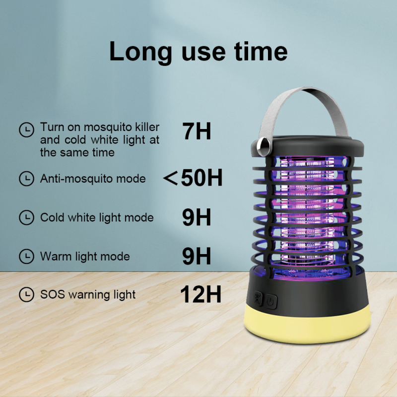 Водоустойчива външна LED лампа за убийство на комари с USB, електрошок, мултифункционална