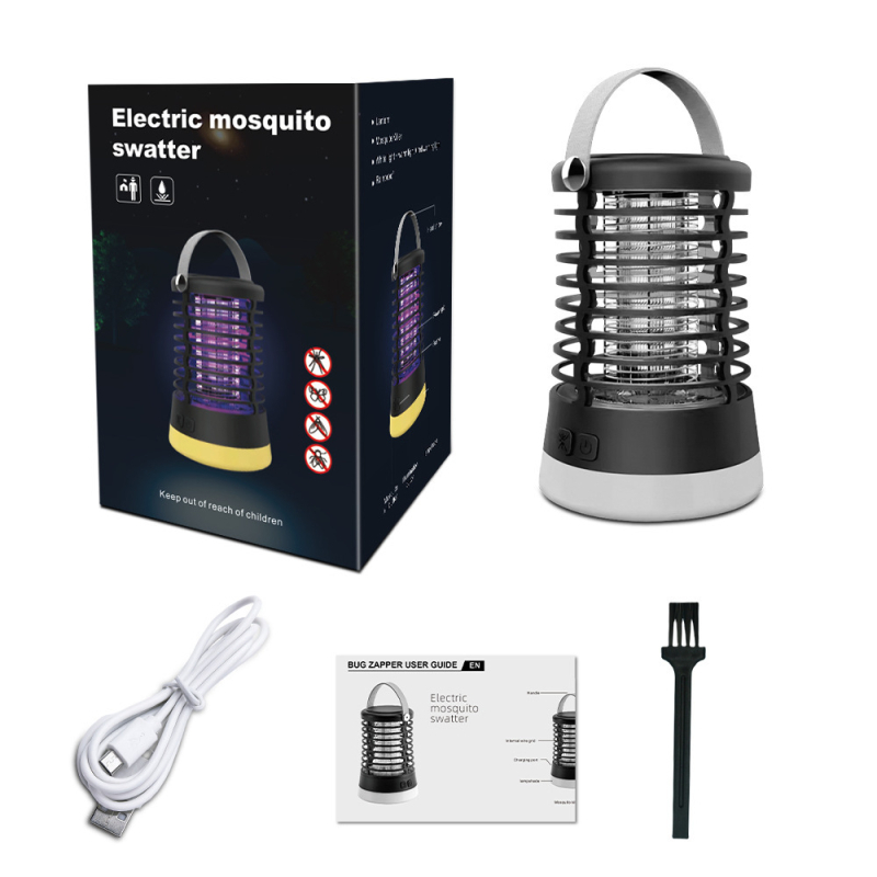 Водоустойчива външна LED лампа за убийство на комари с USB, електрошок, мултифункционална
