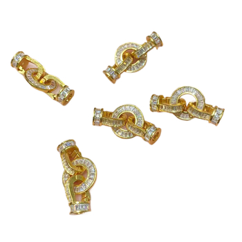 S925 Argint Sterling – Încuietoare cu diamant pentru colier cu perle și brățară