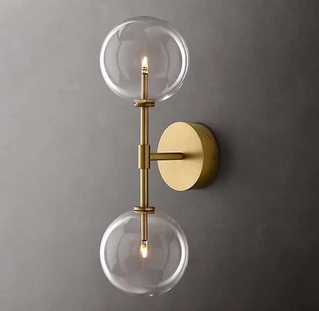 Zidna lampa s dugim staklenim globom, postmodernog dizajna s američkim retro šarmom, minimalistički stil za spavaću sobu, dnevni boravak i hodnik, nordični nadahnut zidni svjetiljka