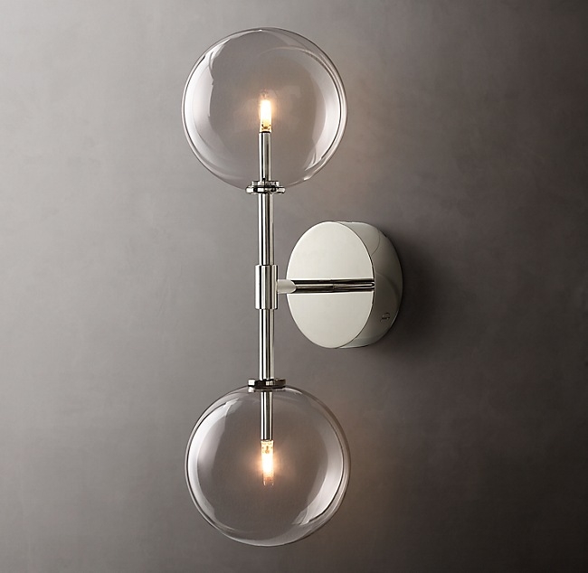 Zidna lampa s dugim staklenim globom, postmodernog dizajna s američkim retro šarmom, minimalistički stil za spavaću sobu, dnevni boravak i hodnik, nordični nadahnut zidni svjetiljka
