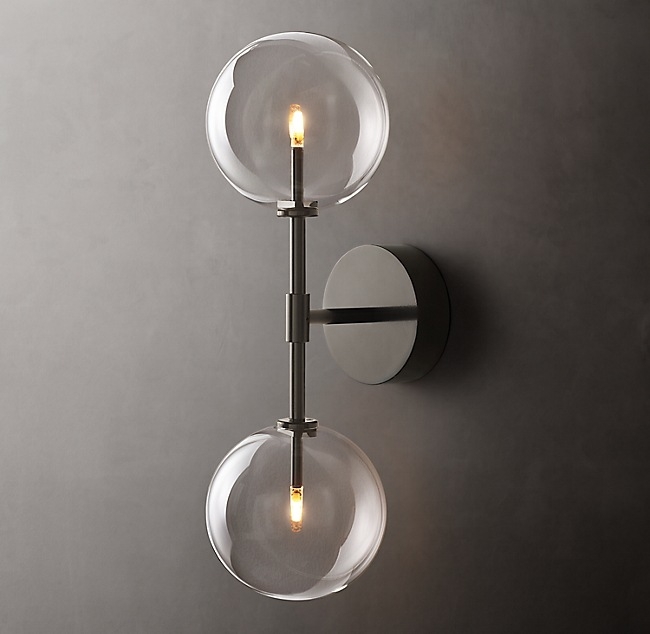 Zidna lampa s dugim staklenim globom, postmodernog dizajna s američkim retro šarmom, minimalistički stil za spavaću sobu, dnevni boravak i hodnik, nordični nadahnut zidni svjetiljka