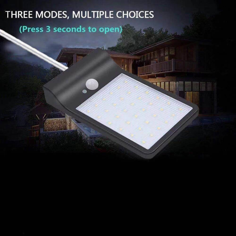 Lampa solară de exterior pentru perete, cu senzor de mișcare, curte și alee