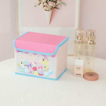 Cutie de depozitare cosmetică de birou din piele, pliabilă, cu capac rabatabil, rezistentă la apă și praf