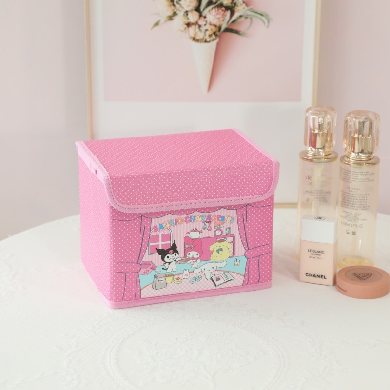 Cutie de depozitare cosmetică de birou din piele, pliabilă, cu capac rabatabil, rezistentă la apă și praf