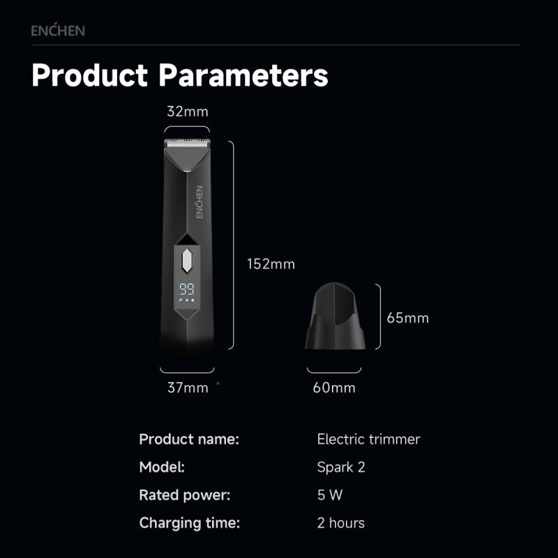 Spark2 testszőr-eltávolító elektromos készülék, fekete, töltőállvánnyal