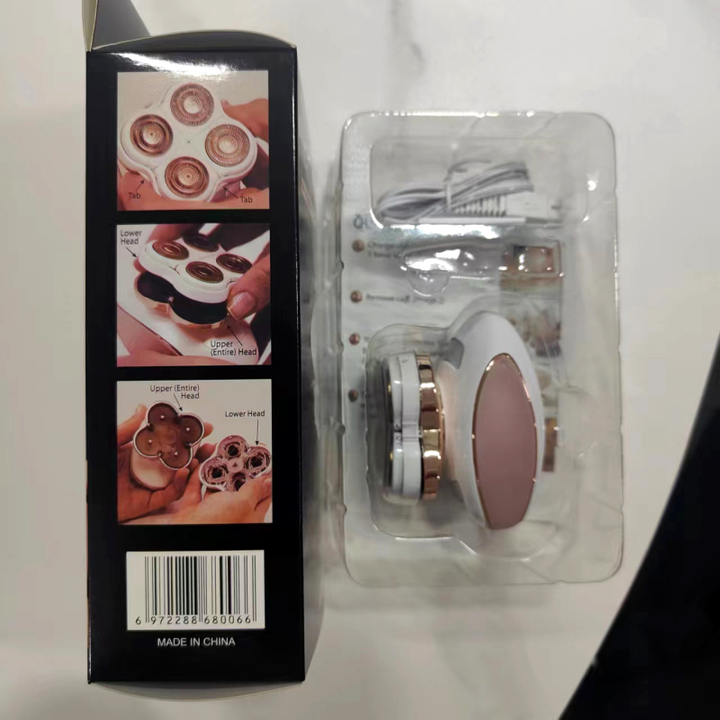 Epilator electric cu patru capete pentru corp, pentru femei, reîncărcabil, portabil, mini