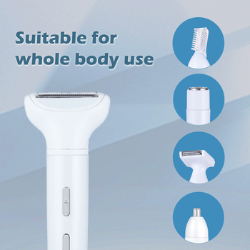 Set feminin 5 în 1: aparat electric de epilat și îndepărtare a părului, dispozitiv fără durere pentru zone sensibile