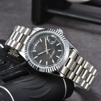 Ανδρικό ρολόι Lao Factory Series, πλήρους λειτουργίας Quartz, διπλό ημερολόγιο, ατσάλινο μπρασελέ