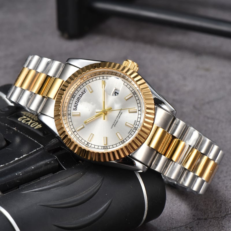 Ανδρικό ρολόι Lao Factory Series, πλήρους λειτουργίας Quartz, διπλό ημερολόγιο, ατσάλινο μπρασελέ