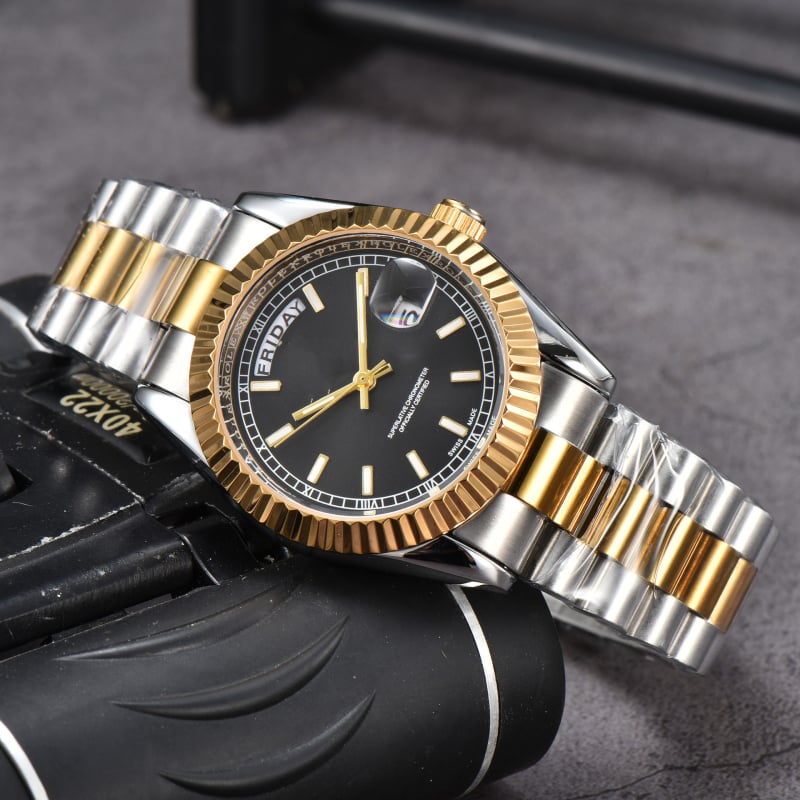 Ανδρικό ρολόι Lao Factory Series, πλήρους λειτουργίας Quartz, διπλό ημερολόγιο, ατσάλινο μπρασελέ