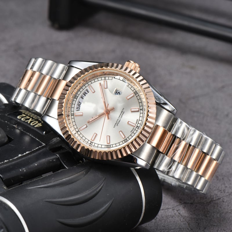 Ανδρικό ρολόι Lao Factory Series, πλήρους λειτουργίας Quartz, διπλό ημερολόγιο, ατσάλινο μπρασελέ