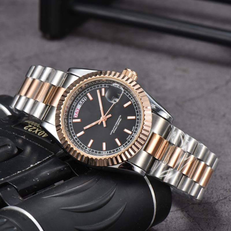 Ανδρικό ρολόι Lao Factory Series, πλήρους λειτουργίας Quartz, διπλό ημερολόγιο, ατσάλινο μπρασελέ