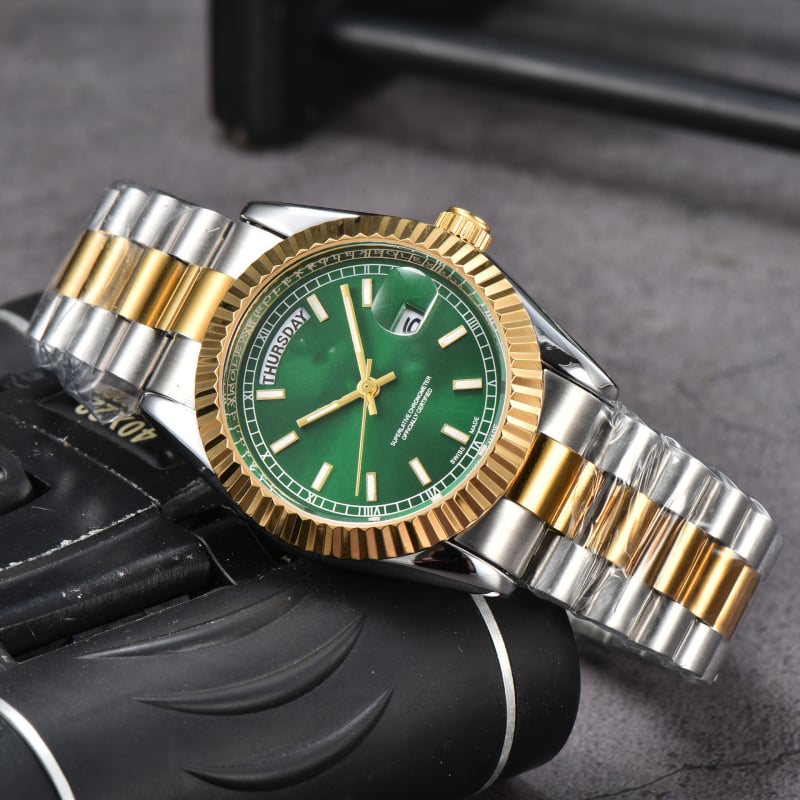 Ανδρικό ρολόι Lao Factory Series, πλήρους λειτουργίας Quartz, διπλό ημερολόγιο, ατσάλινο μπρασελέ