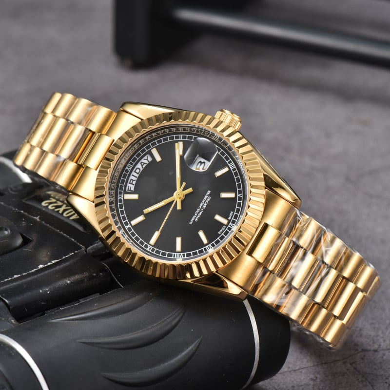 Ανδρικό ρολόι Lao Factory Series, πλήρους λειτουργίας Quartz, διπλό ημερολόγιο, ατσάλινο μπρασελέ