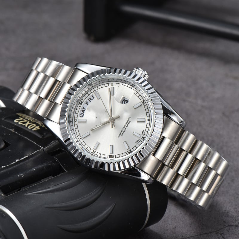 Ανδρικό ρολόι Lao Factory Series, πλήρους λειτουργίας Quartz, διπλό ημερολόγιο, ατσάλινο μπρασελέ