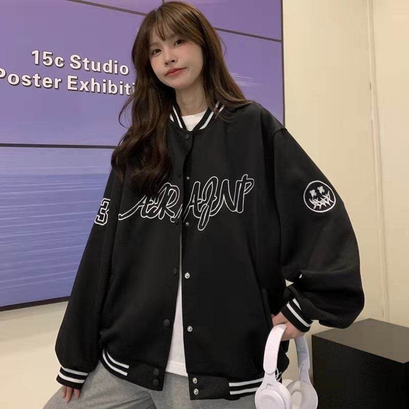 Ženska baseball jakna, novi model 2022, ležerni patch print, moderno vanjsko odijelo za proljeće i jesen, pogodno za parove