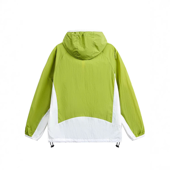 Jachetă outdoor cu glugă, blocuri de culoare, buzunare multiple, protecție solară ușoară, stil lejer de vară