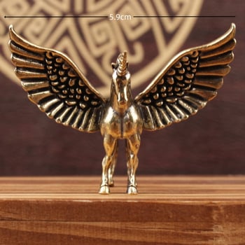 Ornamente din alamă cu unicorn și Pegaz, ponei rotativ, design retro creativ