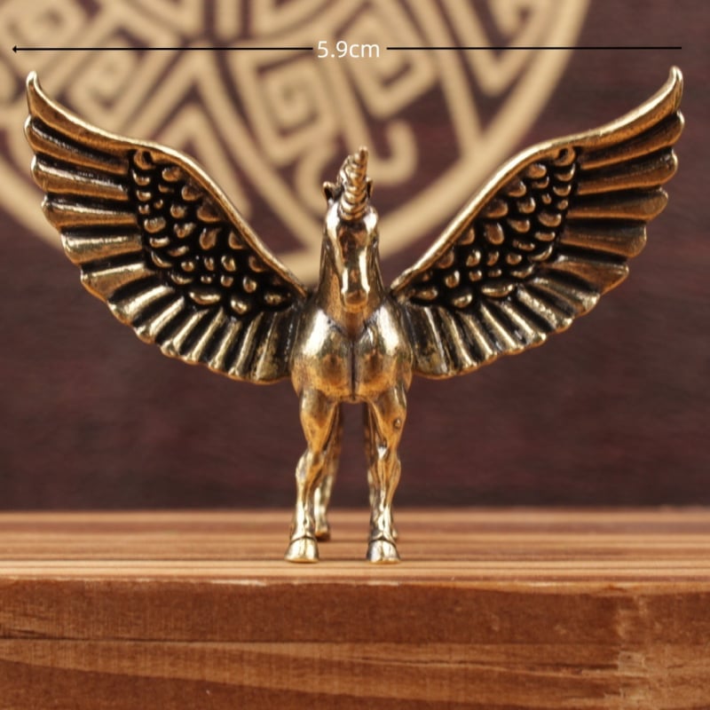 Ornamente din alamă cu unicorn și Pegaz, ponei rotativ, design retro creativ