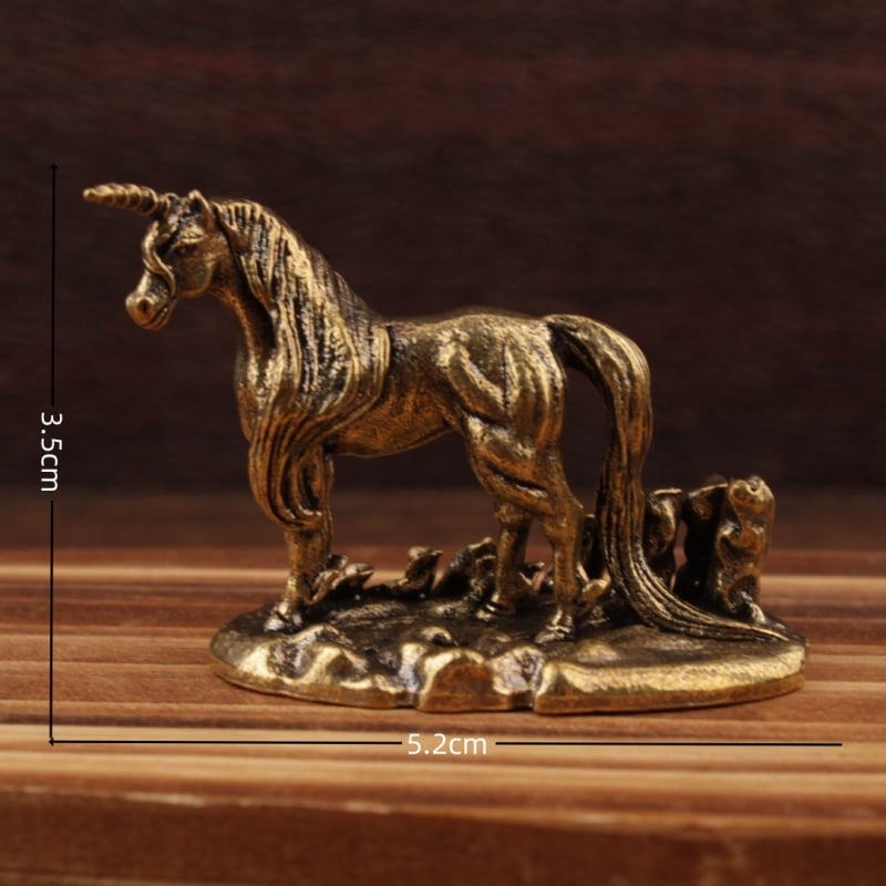Ornamente din alamă cu unicorn și Pegaz, ponei rotativ, design retro creativ