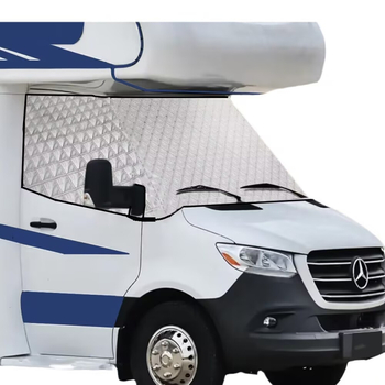 Fiat Ducato RV szélvédővédő, vastagított alumíniumfóliás kompozit gyapottal, antifagyasztó és árnyékoló