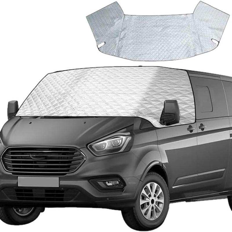 Fiat Ducato RV szélvédővédő, vastagított alumíniumfóliás kompozit gyapottal, antifagyasztó és árnyékoló