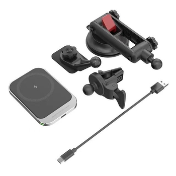 Suport magnetic pentru telefon auto cu ventuză și montaj pe bord pentru navigație