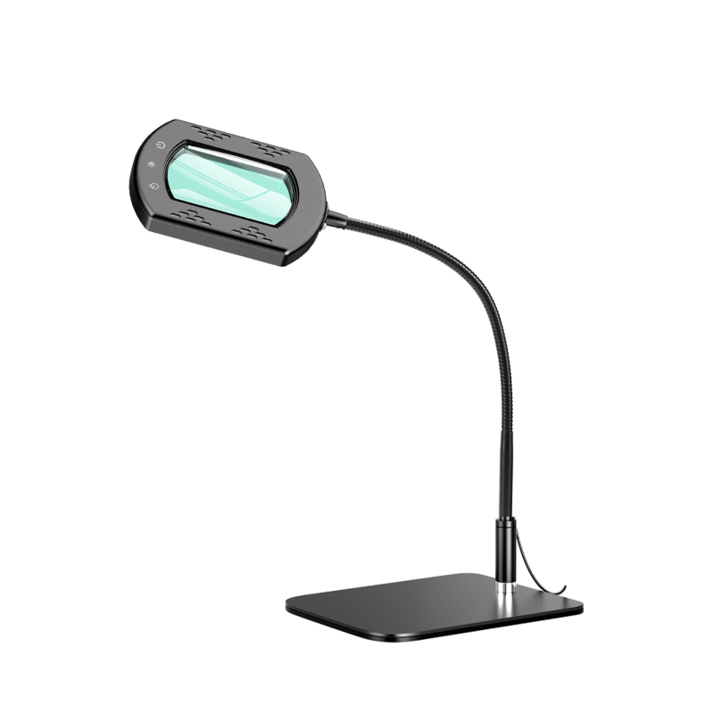 LED podna lampa s povećalom, dodirno upravljanje, 10x povećanje, podesiva visina 40-150 cm, svjetlo za zaštitu očiju za kozmetiku i šivanje