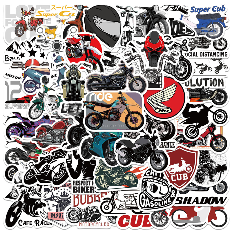 50 vodootpornih retro graffiti naljepnica za motocikle, za prtljagu, bilježnice i kacige