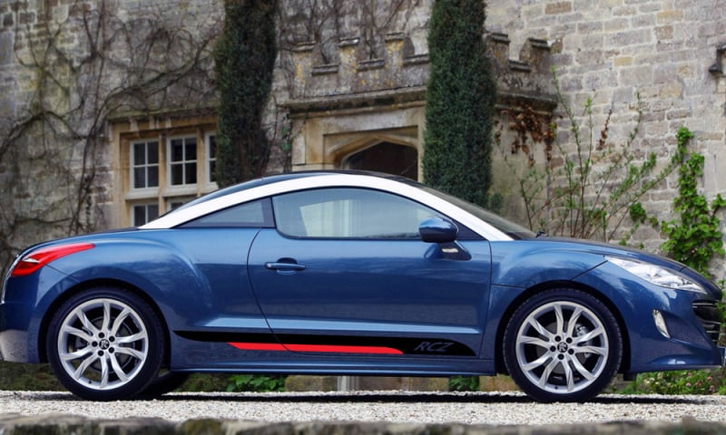 Milvere стикер за странични прагове на Peugeot RCZ – графичен дизайн с цветя