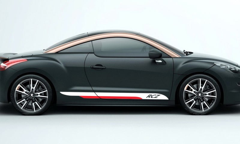 Milvere стикер за странични прагове на Peugeot RCZ – графичен дизайн с цветя