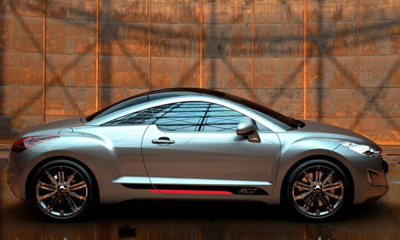 Milvere стикер за странични прагове на Peugeot RCZ – графичен дизайн с цветя