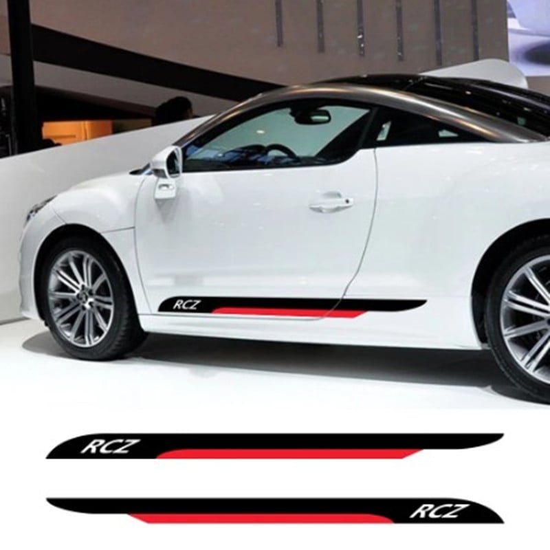 Milvere стикер за странични прагове на Peugeot RCZ – графичен дизайн с цветя