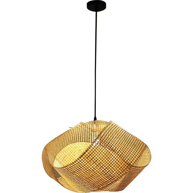 Bambusový luster v japonskom štýle s Wabi-Sabi pre hotely, čajovne a reštaurácie