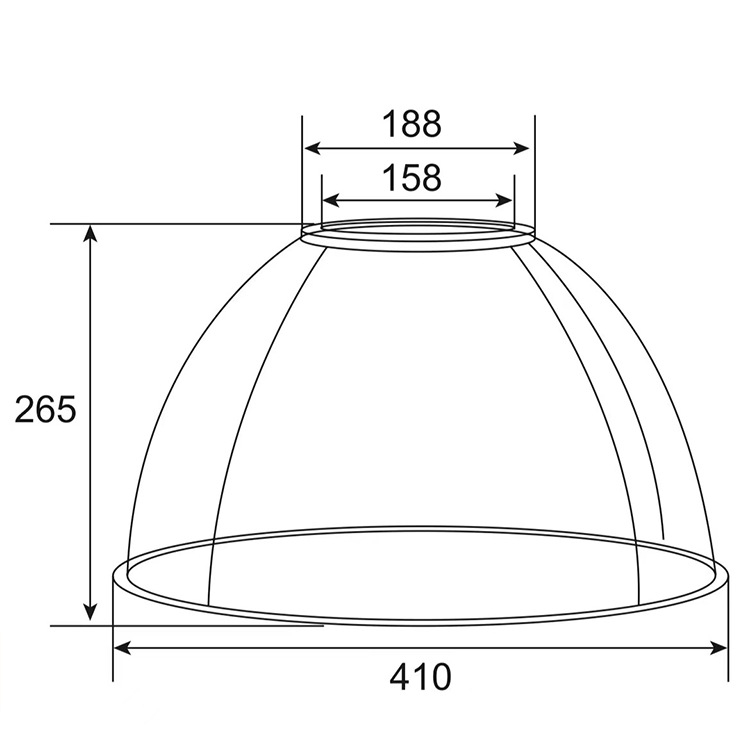 LED industrijska i rudarska lampa s PC reflektorom i PMMA akrilnim sjenilom, UFO disk lampica