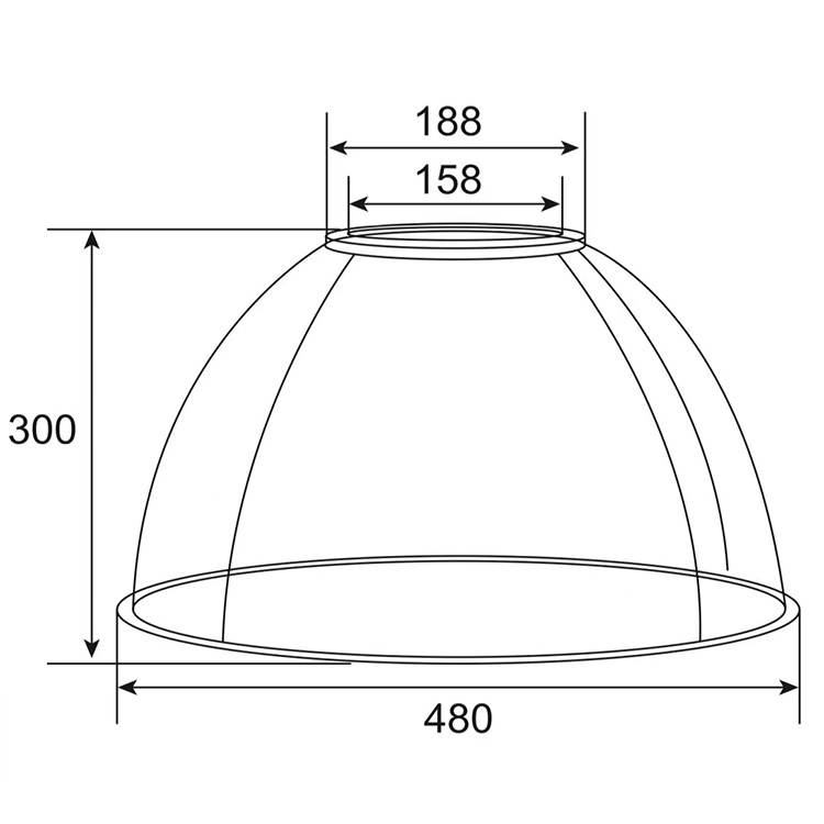 LED industrijska i rudarska lampa s PC reflektorom i PMMA akrilnim sjenilom, UFO disk lampica