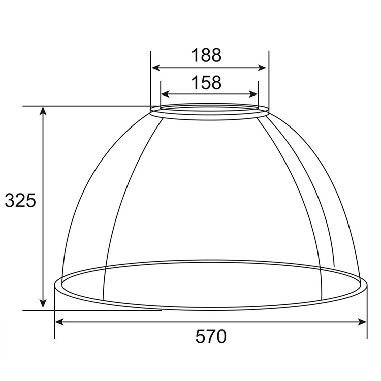 LED industrijska i rudarska lampa s PC reflektorom i PMMA akrilnim sjenilom, UFO disk lampica