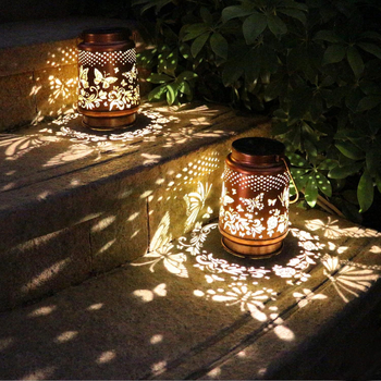 Lampa solară de grădină în formă de fluture, iluminare exterioară impermeabilă, lustru suspendat pentru grădină și living, LED extrem de luminos