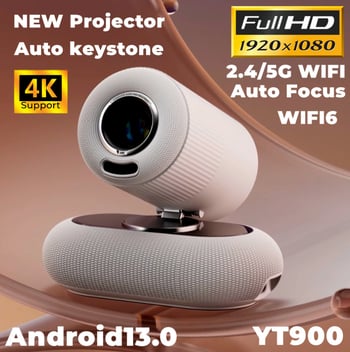 YT900 компактен домашен проектор 1080p, преносим мини офис проектор за телефон