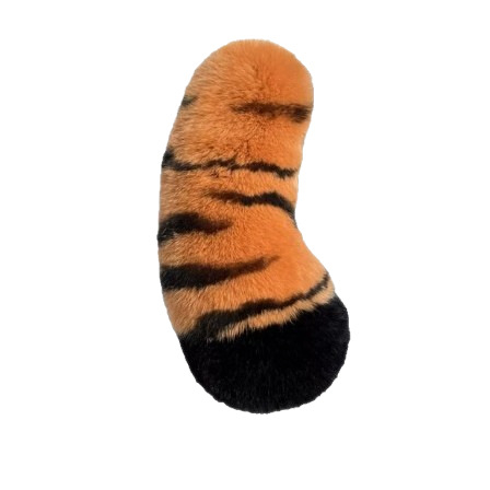 Tiger Tail plišani autoključ s pravim Rex zekom krznom