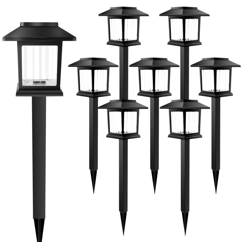 Lampa solară LED pentru exterior, rezistentă la ploaie, cu design de căsuță, lampă pătrată pentru curte