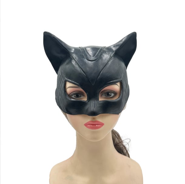 Catwoman latex maska za cosplay i maskenbal – rekvizit za kostim za karneval i zabave