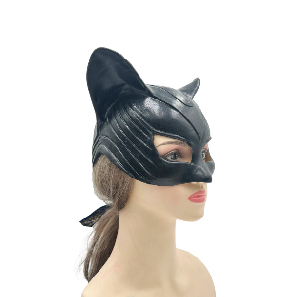 Catwoman latex maska za cosplay i maskenbal – rekvizit za kostim za karneval i zabave