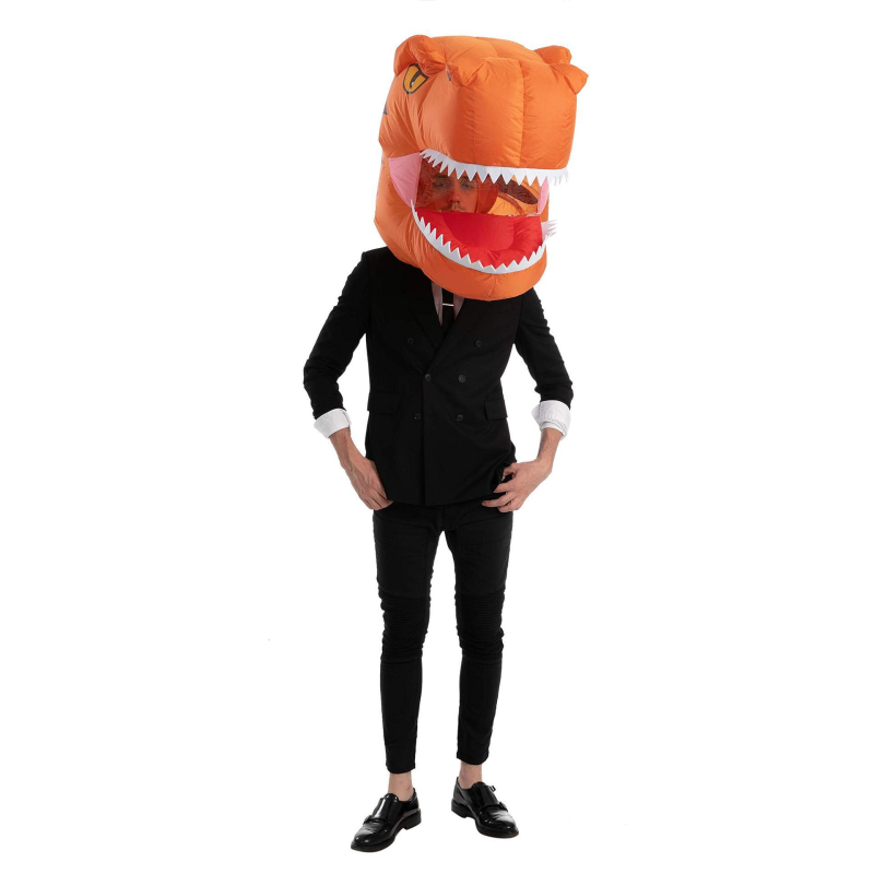 Naduvani dinosaurus kapuljača za Halloween, maska Tyrannosaura, rekvizit za kostim